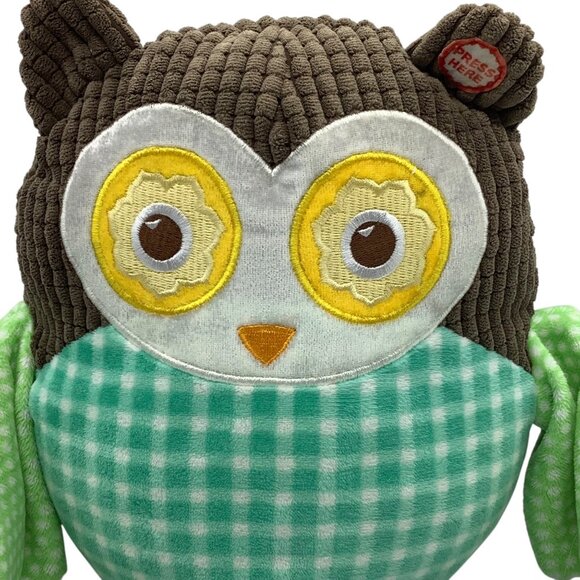 Hallmark Peek A Boo Owl Plush Talking Toy 1.5V 2 AA Batteries Soft Fabric Plush - Picture 7 of 9